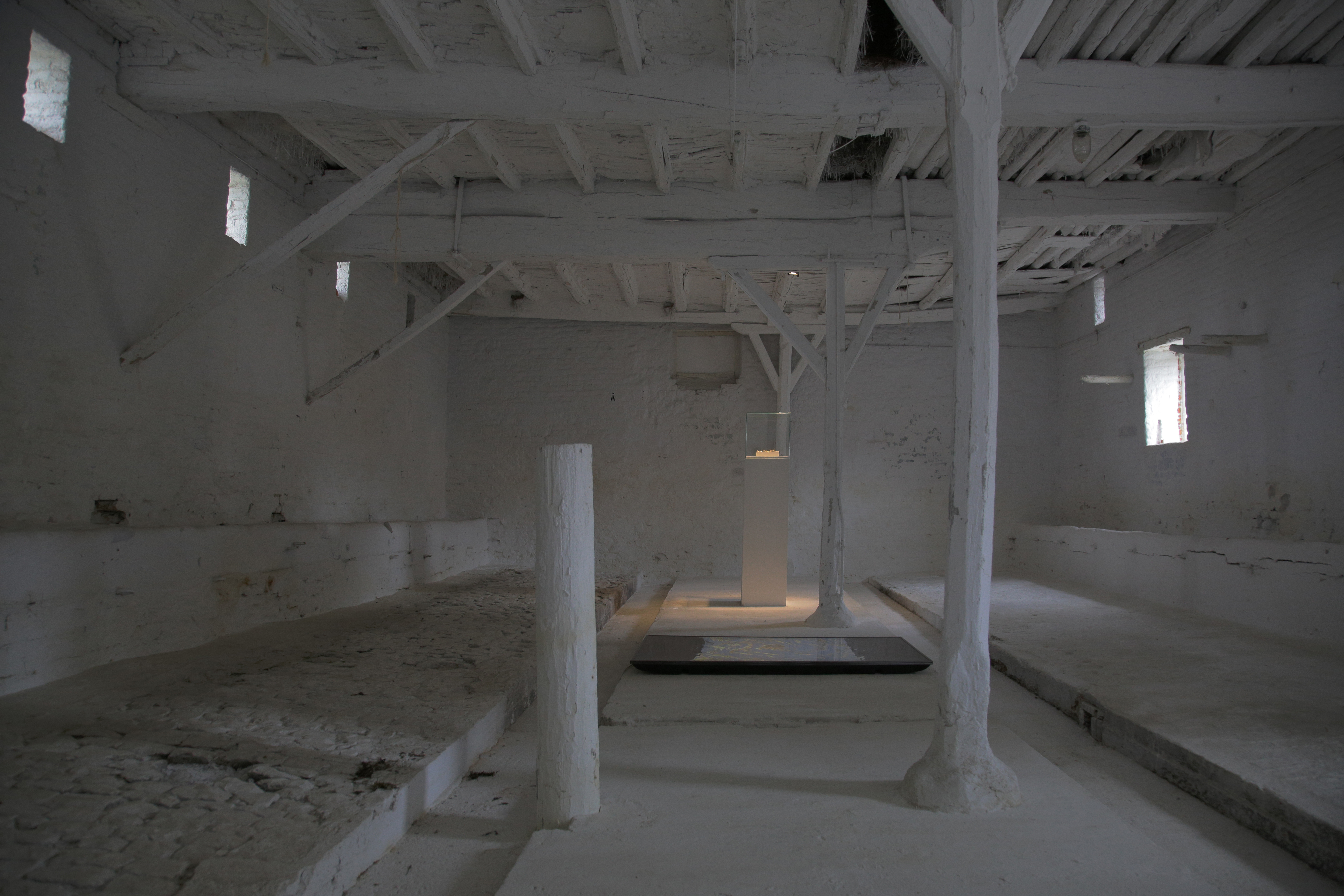 54ES Fêtes de la Saint Martin, Tourinnes La Grosse, (B) “Abîmes” 3D print, plâtre, feuilles d'or, frame issue du film3D 407 1300 2019 Film 3D Moniteur